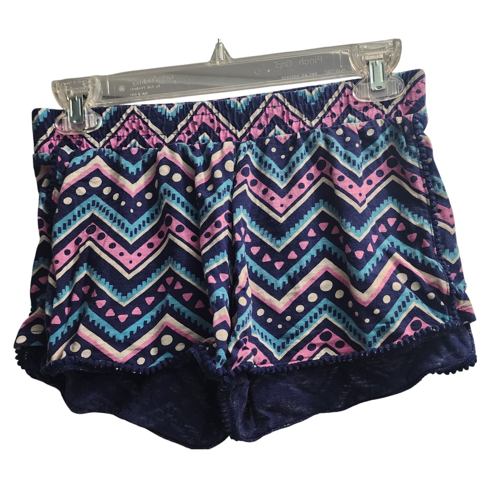 Justice Girls Chevron Print Sleep Shorts Pajama Bottoms Size 14 16